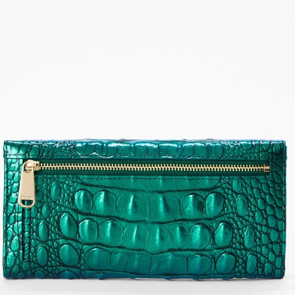 Brahmin NWT Cordelia Wallet Mystic Green Melbourne Genuine Leather - Picture 7 of 9